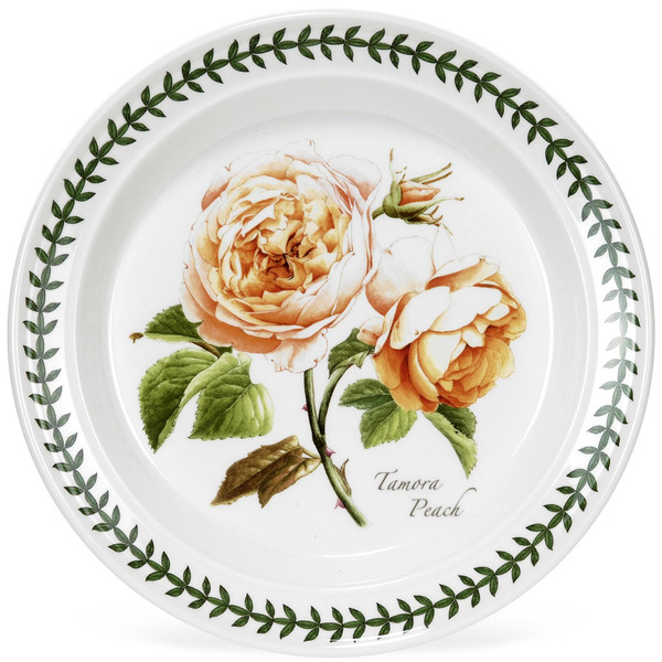 Тарелка закусочная Portmeirion Ботанический сад розы тамора, персиковая роза 20 см тарелка обеденная portmeirion ботанический сад наилучшие пожелания чайная роза 25 см