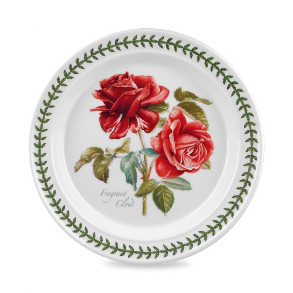 Тарелка обеденная Portmeirion Ботанический сад ароматное облако, красная роза 25 см тарелка обеденная portmeirion ботанический сад розы тамора персиковая роза 25 см