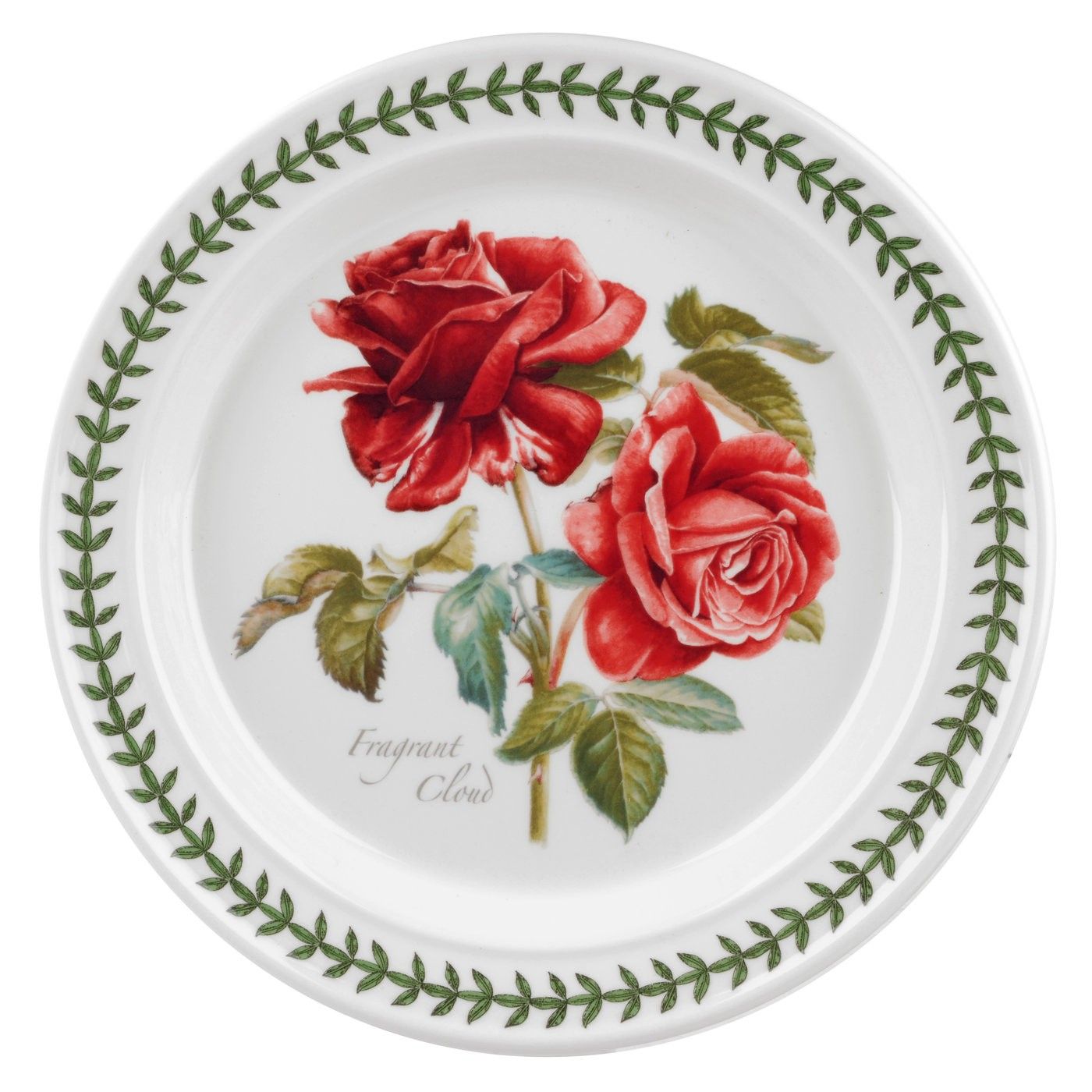 Тарелка закусочная Portmeirion Ботанический сад ароматное облако, красная роза 20 см тарелка обеденная portmeirion ботанический сад розы джорджия желтая роза 25 см