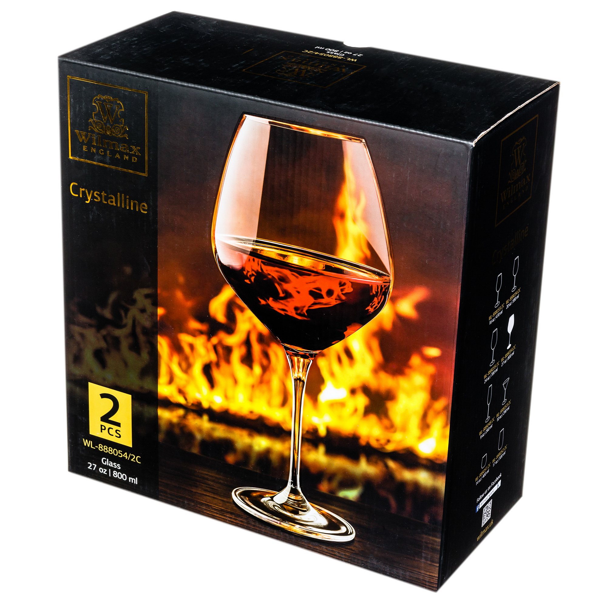 Набор бокалов для вина 2шт 800мл Wilmax WL-888054 / 2C