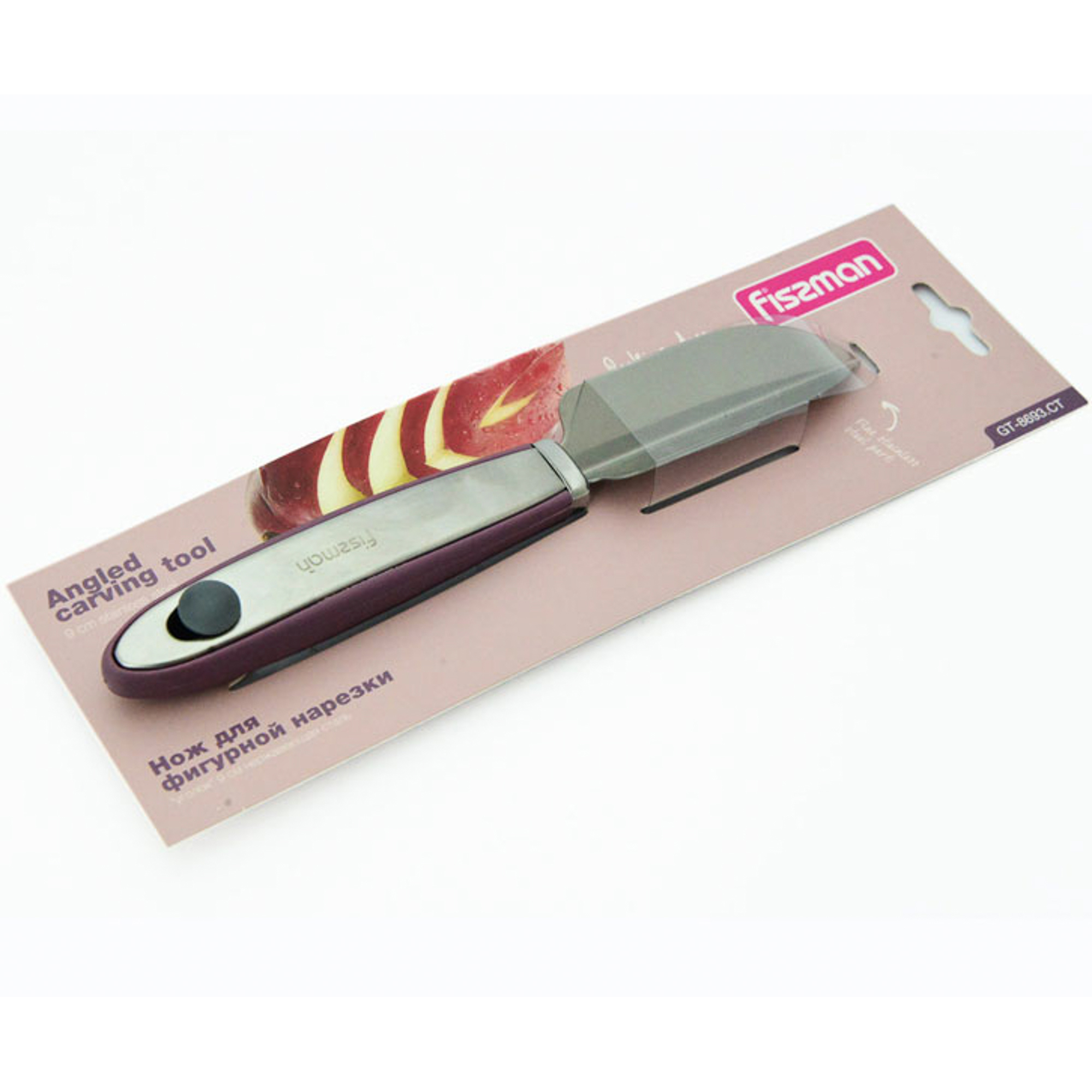 Нож для фигурной нарезки уголок 9 см Fissman - фото 1