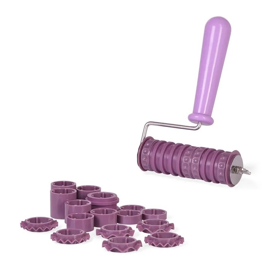 Валик рельефный Fissman для узоров на выпечке фиолетовый ролик для пресса 40 х 19 х 19 см фиолетовый