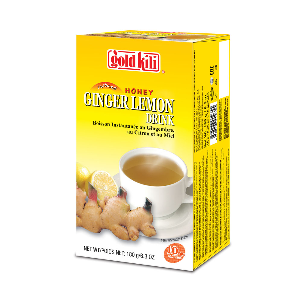 Чайный напиток имбирный Gold Kili мед и лимон, 10х18 г