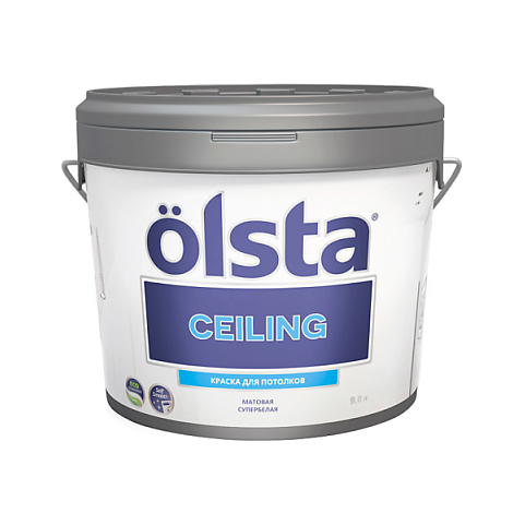 Краска Olsta Ceiling База А 2,7 л краска интерьерная olsta wall and ceiling прозрачная 0 9 л