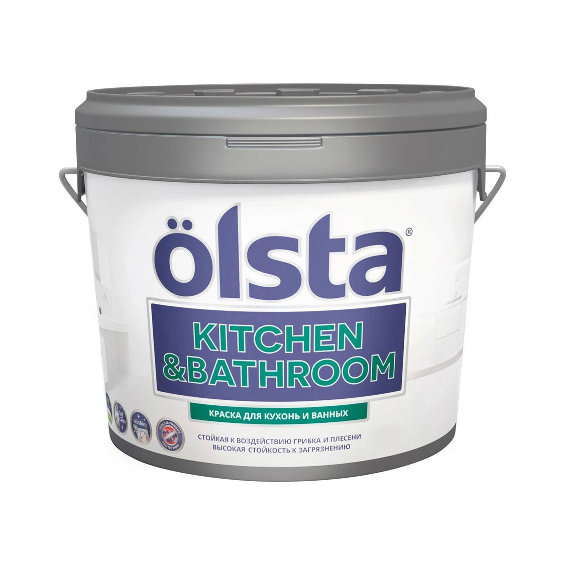 Краска Olsta Kitchen&Bathroom База А 9 л краска olsta crystal air база с 9 л