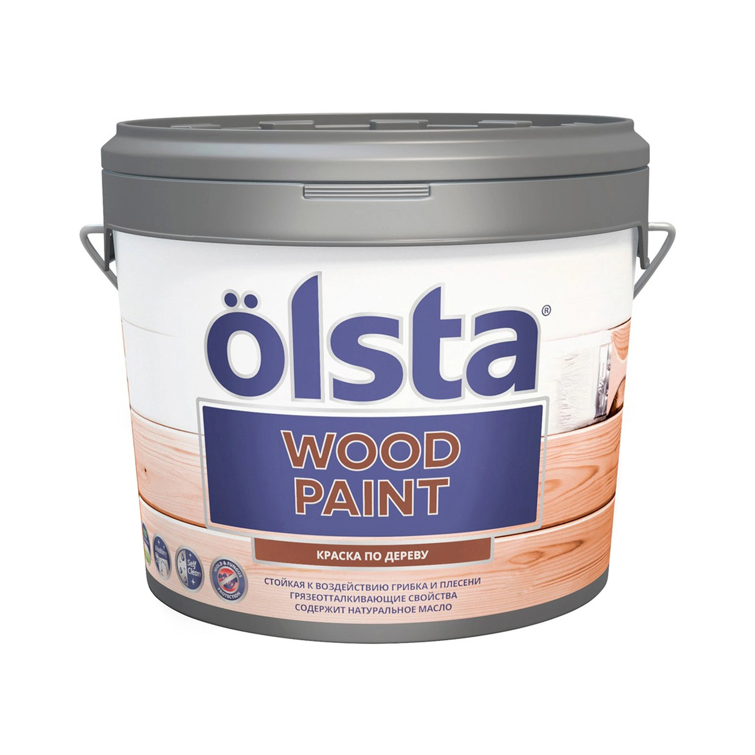 Краска Olsta Wood Paint База С 2,7 л краска по дереву olsta wood paint акриловая шелковисто матовая база а белая 9 л