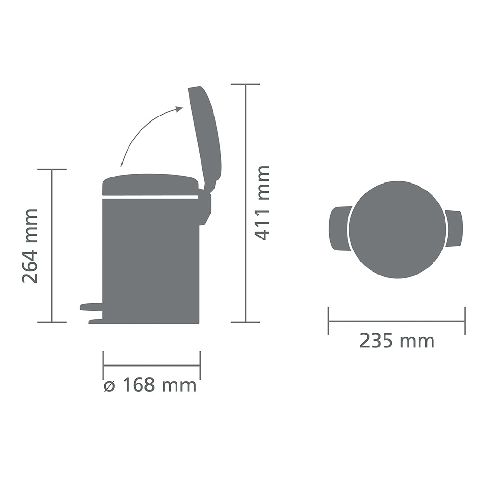 фото Бак мусорный 3л стальной brabantia newicon