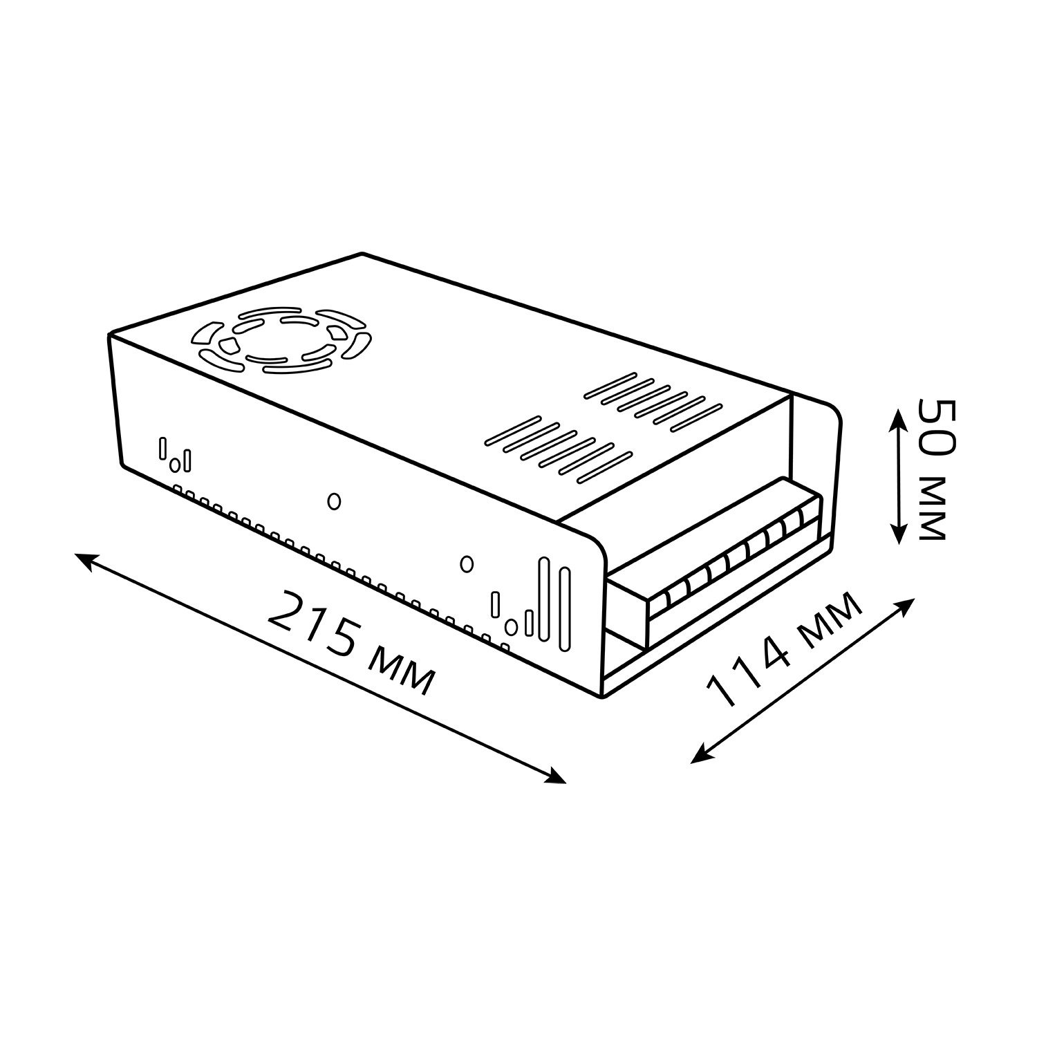 Блок питания LED STRIP PS 400W 12V 1/14 Вид№5