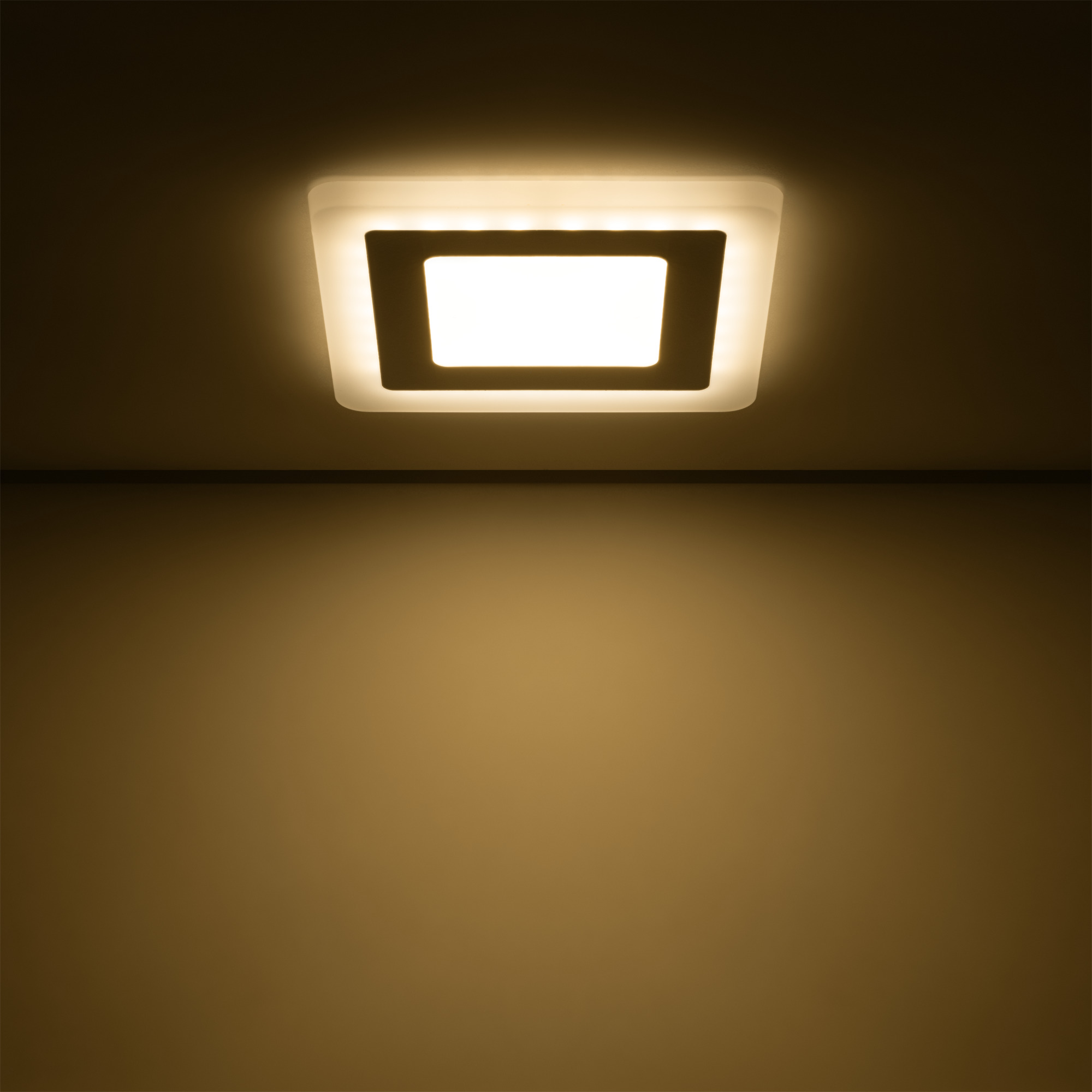 Светильник gauss квадратный акрил 6+3w 3000k, цвет 3000 к - фото 2
