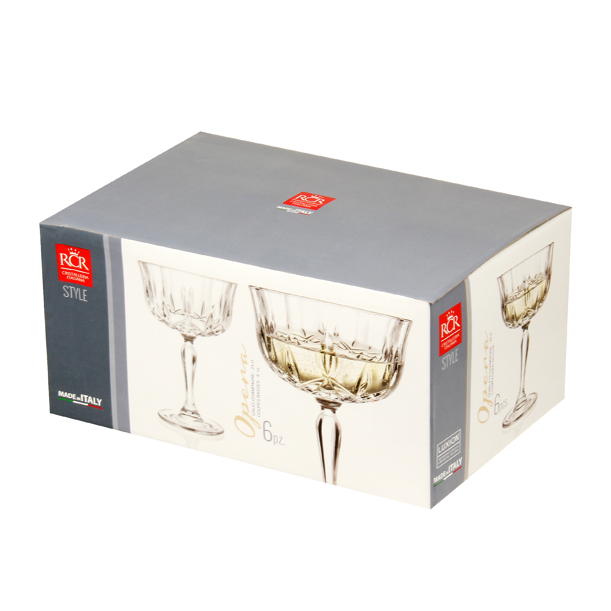 Набор бокалов для шампанского Rcr opera 6x240мл - фото 5