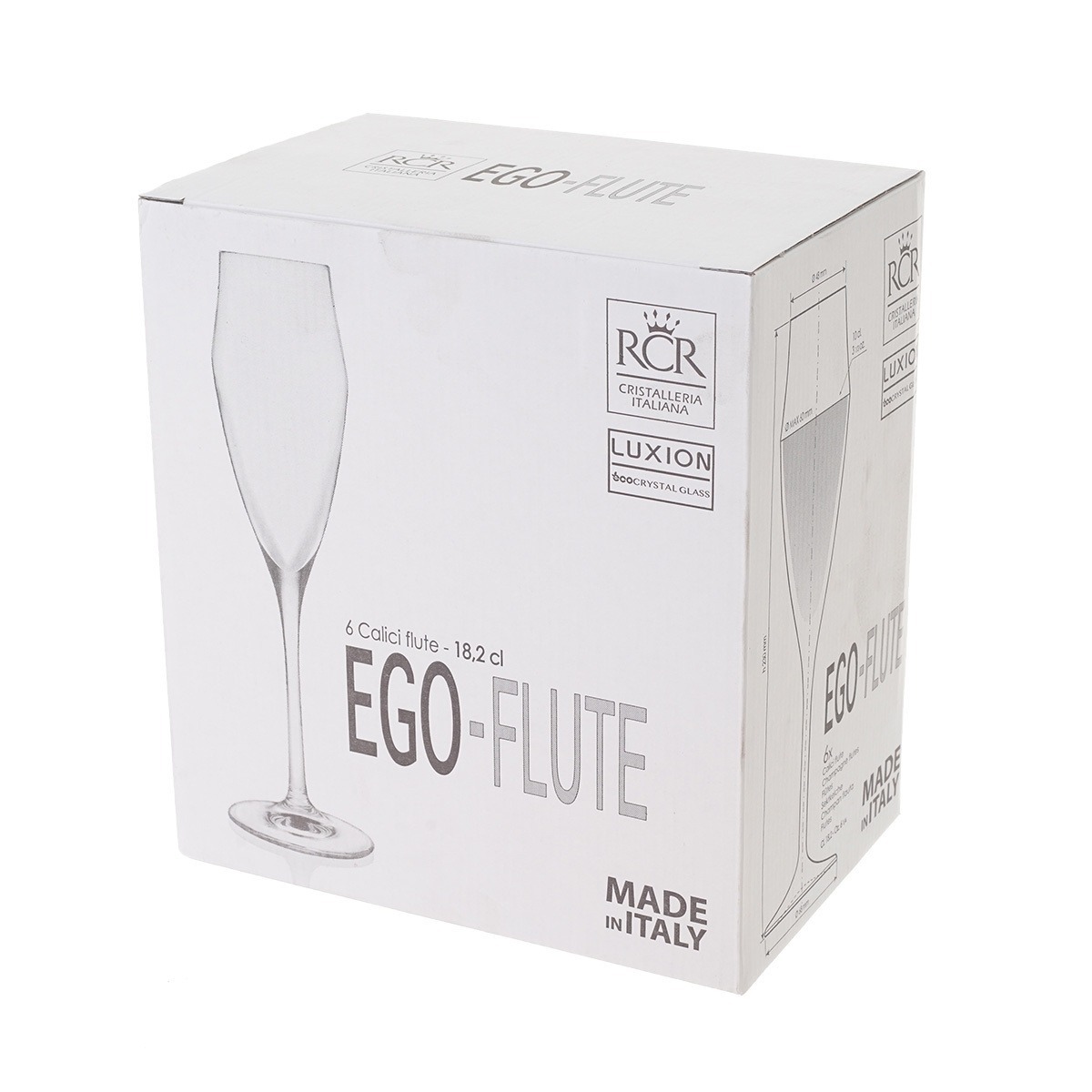 Набор бокалов для шампанского RCR Ego 6x182 мл, цвет прозрачный - фото 2