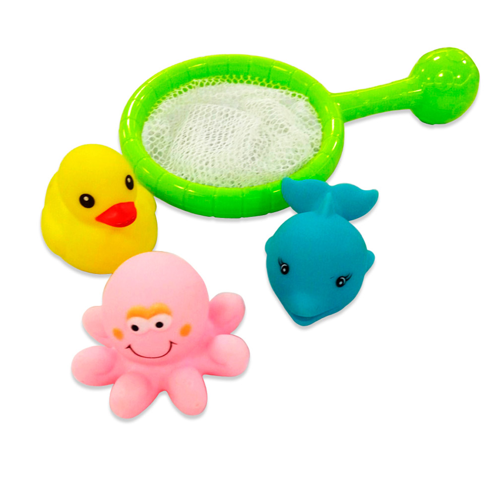 Веселое купание. Набор для ванны "веселое купание" (Пеликан). Сачок ABTOYS (pt-00993). Купальные игрушки для малышей. Игрушка для ванной сачок с рыбками.