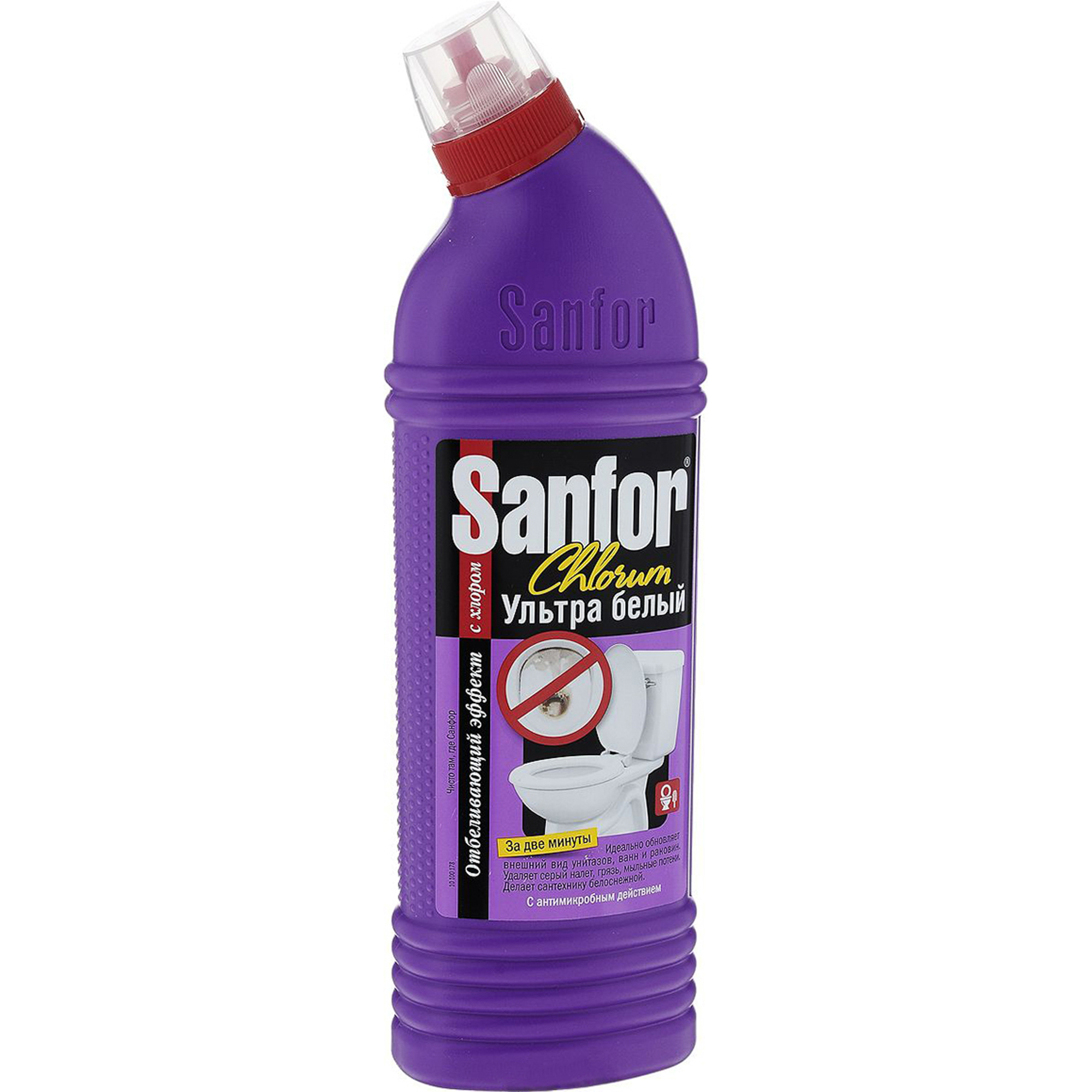 Средство для чистки ванн и унитазов Sanfor Chlorum 750 мл semut средство для чистки акриловых ванн и душевых кабин 500