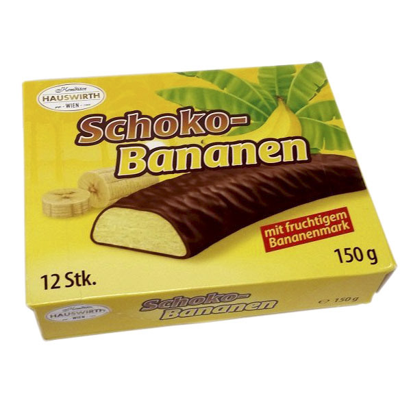 Банановое суфле Hauswirth Schoko Banana в темном шоколаде 150 г