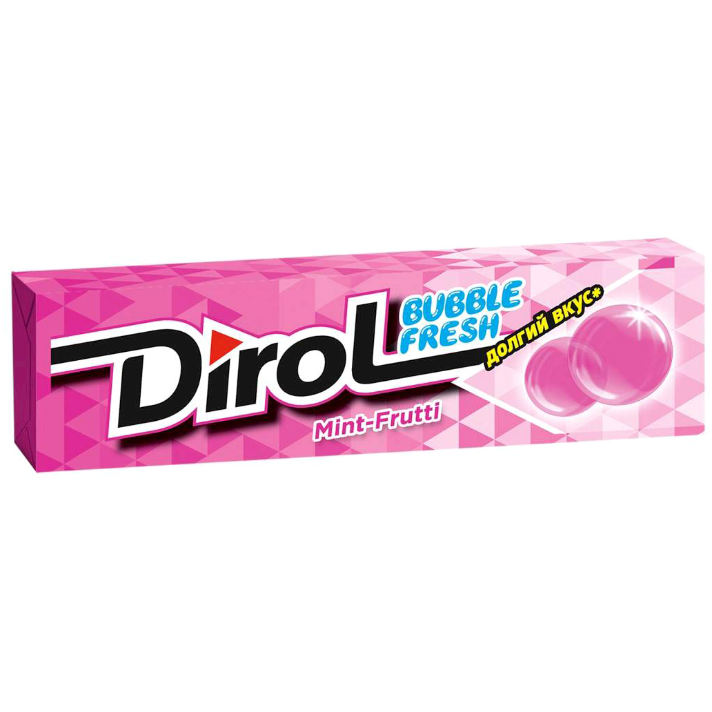 Жевательная резинка Dirol Bubble Gum 13,6 г жевательная резинка whatta big bubble gum cola