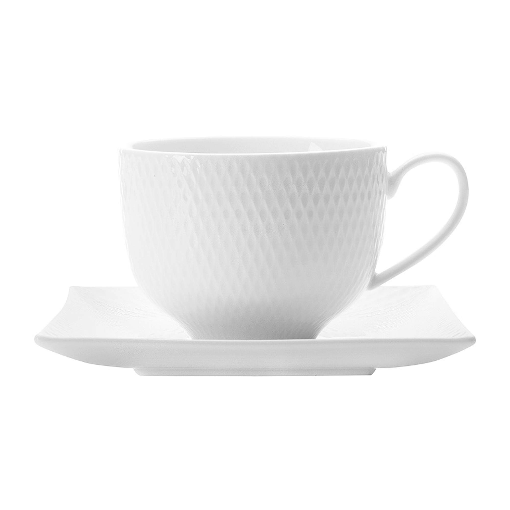 Чашка с блюдцем квадратным Maxwell & Williams Даймонд 0,22 мл чашка с блюдцем ифз история моды