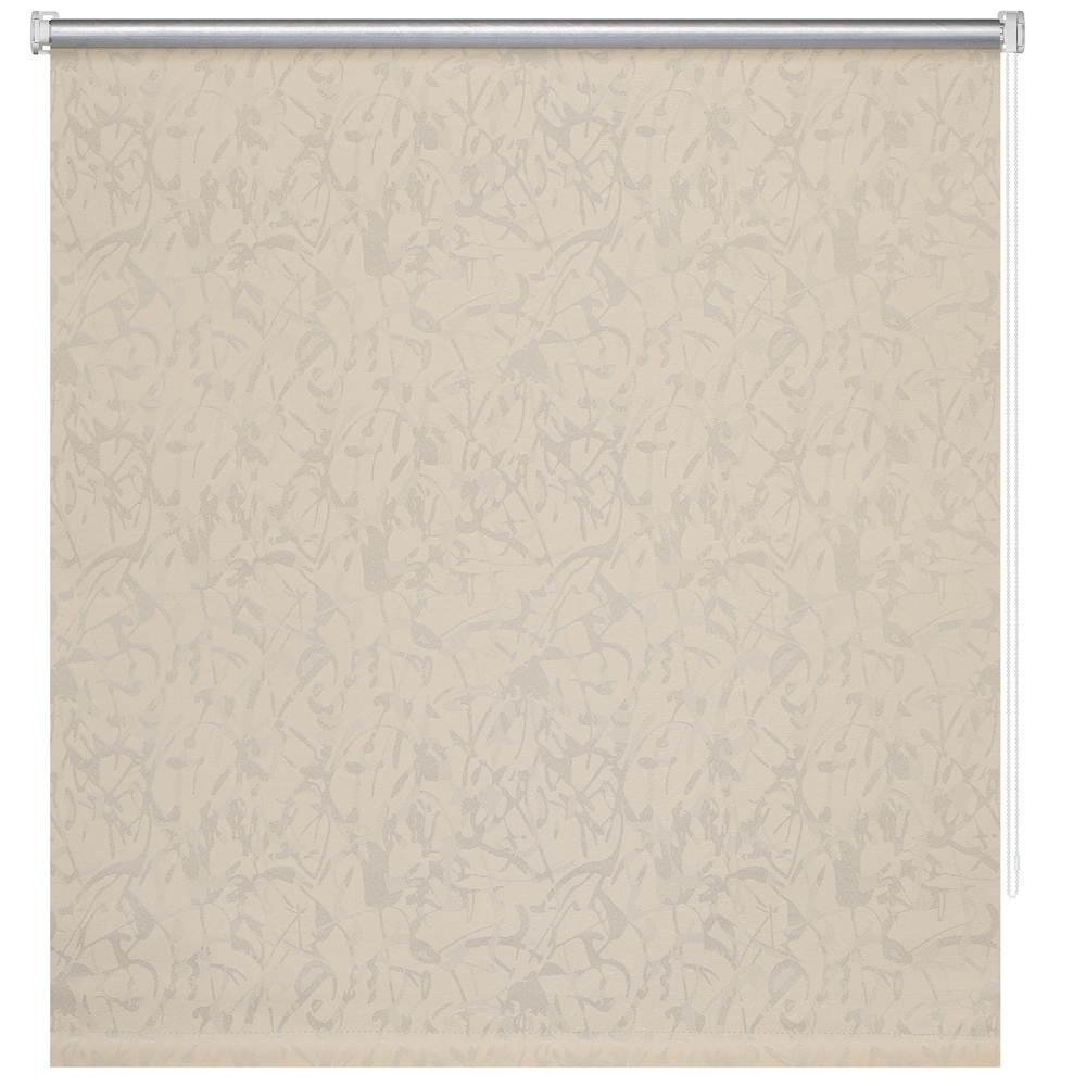 Штора рулонная Decofest Жаккард Блэкаут Муар Бежевый 160x175 см, размер 175х160 - фото 1