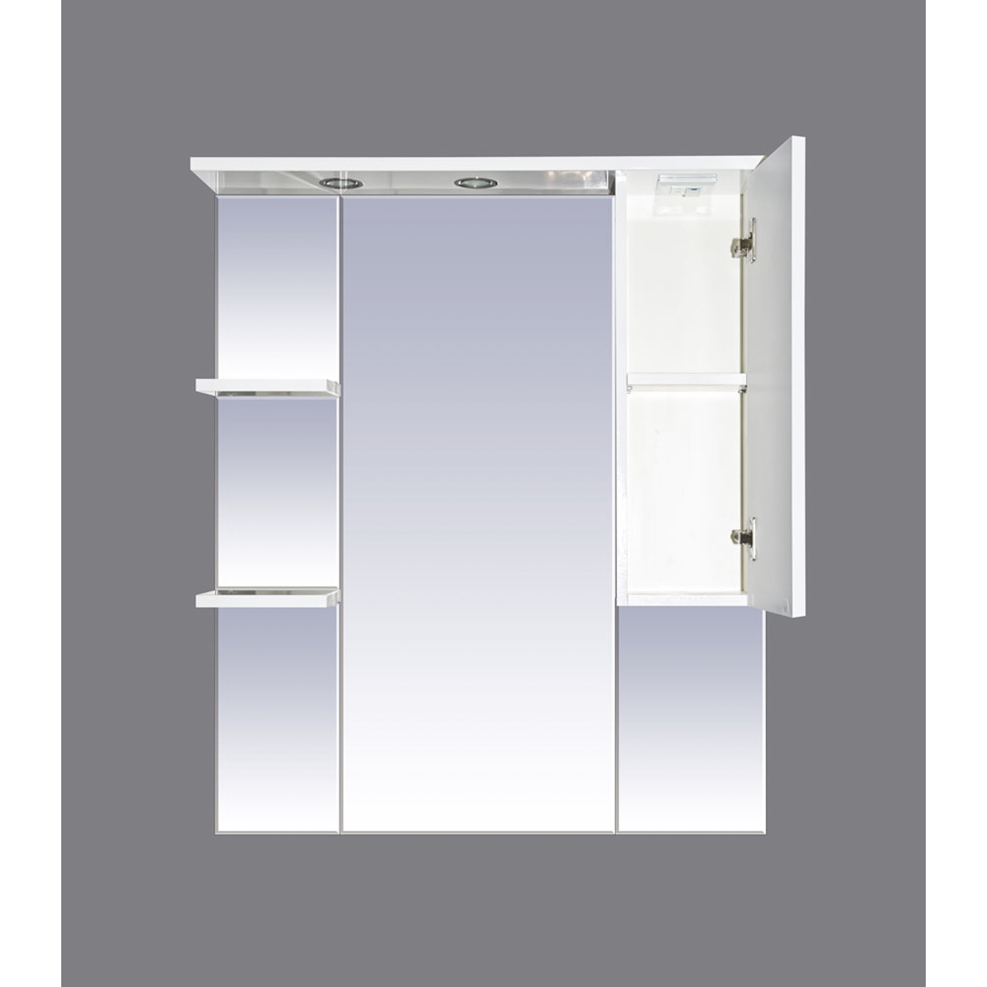 Зеркало жасмин - 75 правый белое Мисти зеркало 8 мм с полочкой мисти джулия 65