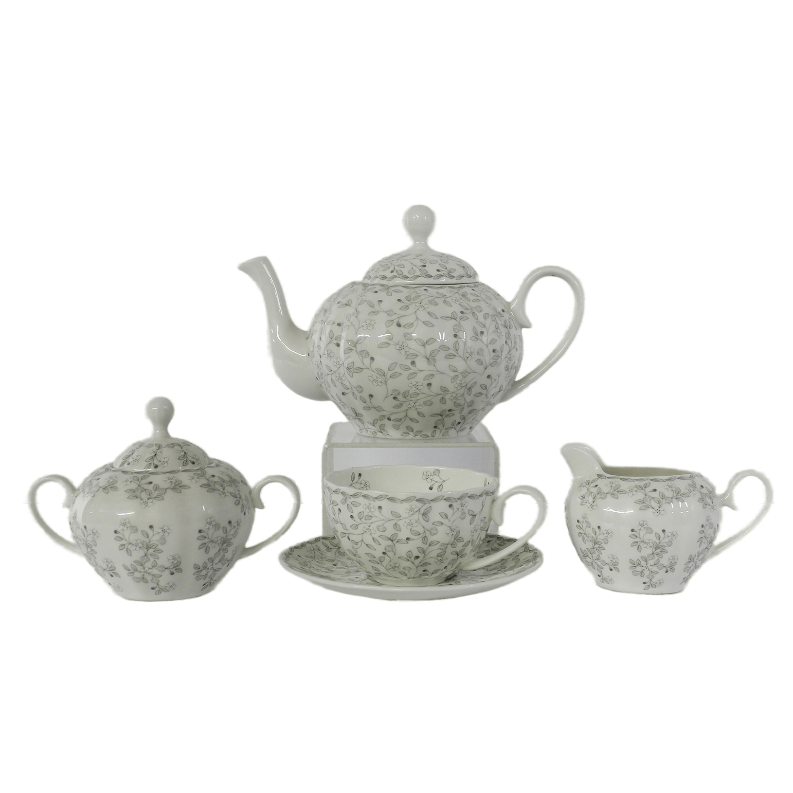 Сервиз чайный Hatori Style Freydis Джулия грэй 6 персон 17 предметов