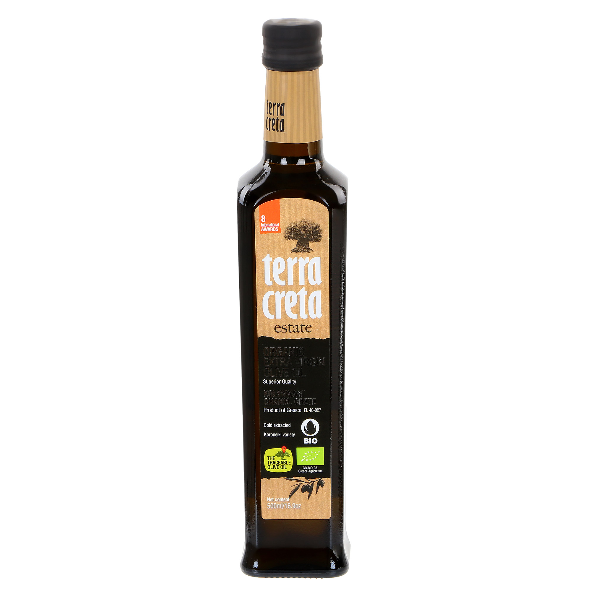 Масло оливковое Terra Creta Extra Virgin 500 мл масло оливковое borges с жареным чесноком 0 2 л стеклянная бутылка