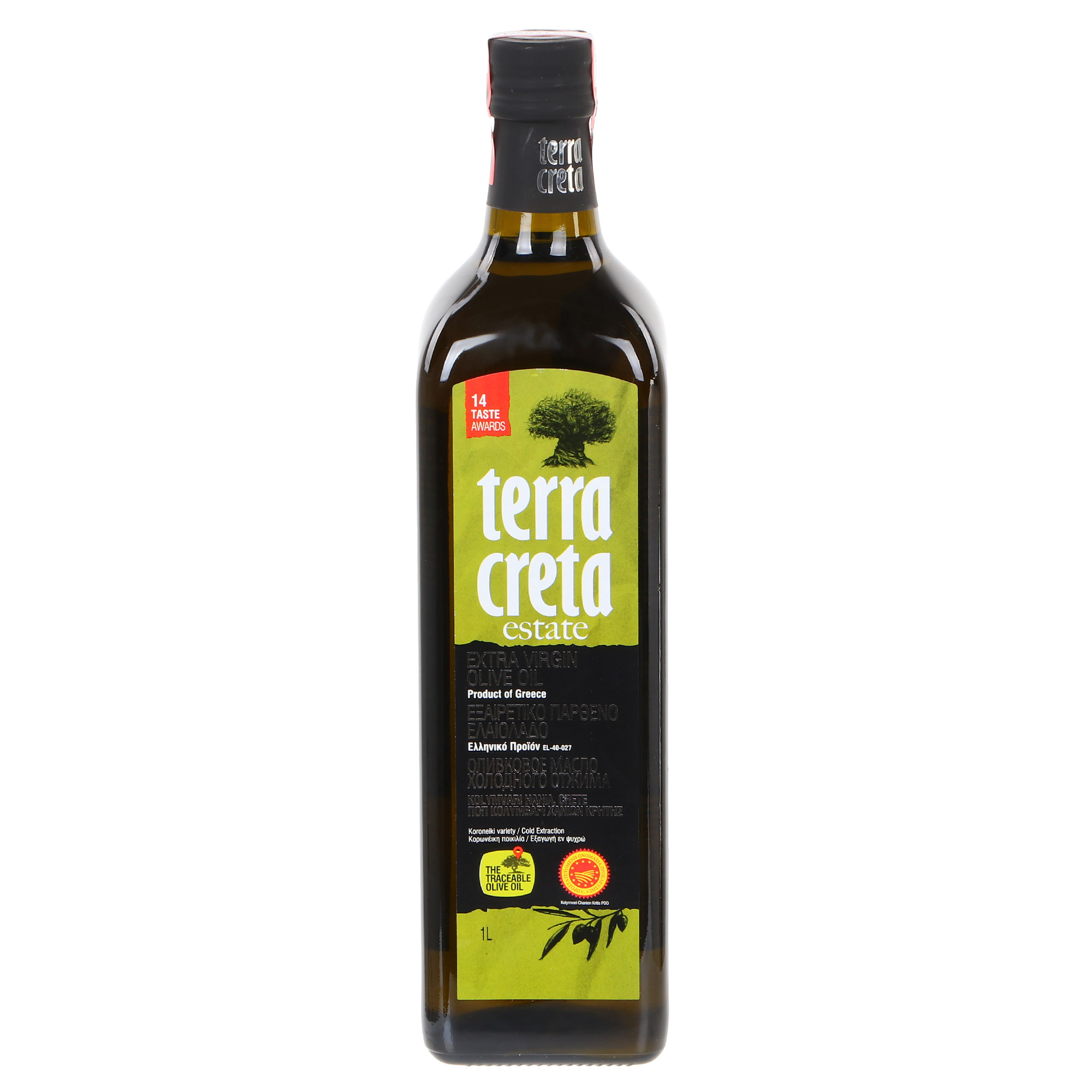 масло оливковое itlv extra virgin balancio 500 мл стеклянная бутылка Масло оливковое Terra Creta Kolymvari 1 л