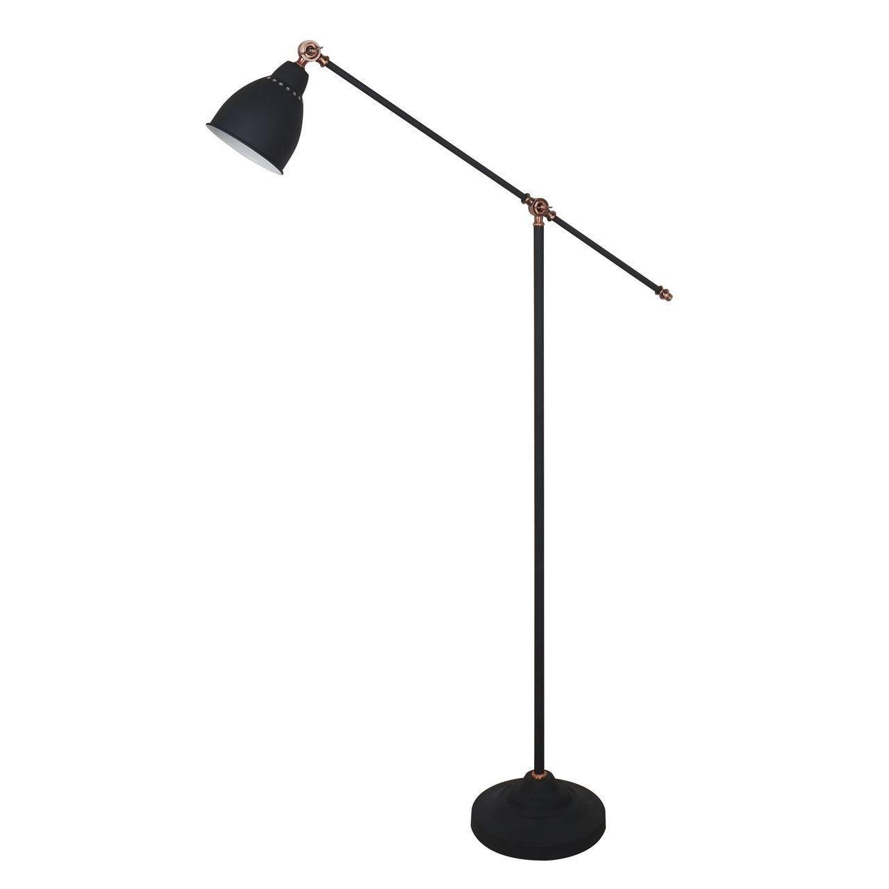 Торшер Arte Lamp Braccio A2054PN-1BK, цвет черный - фото 1