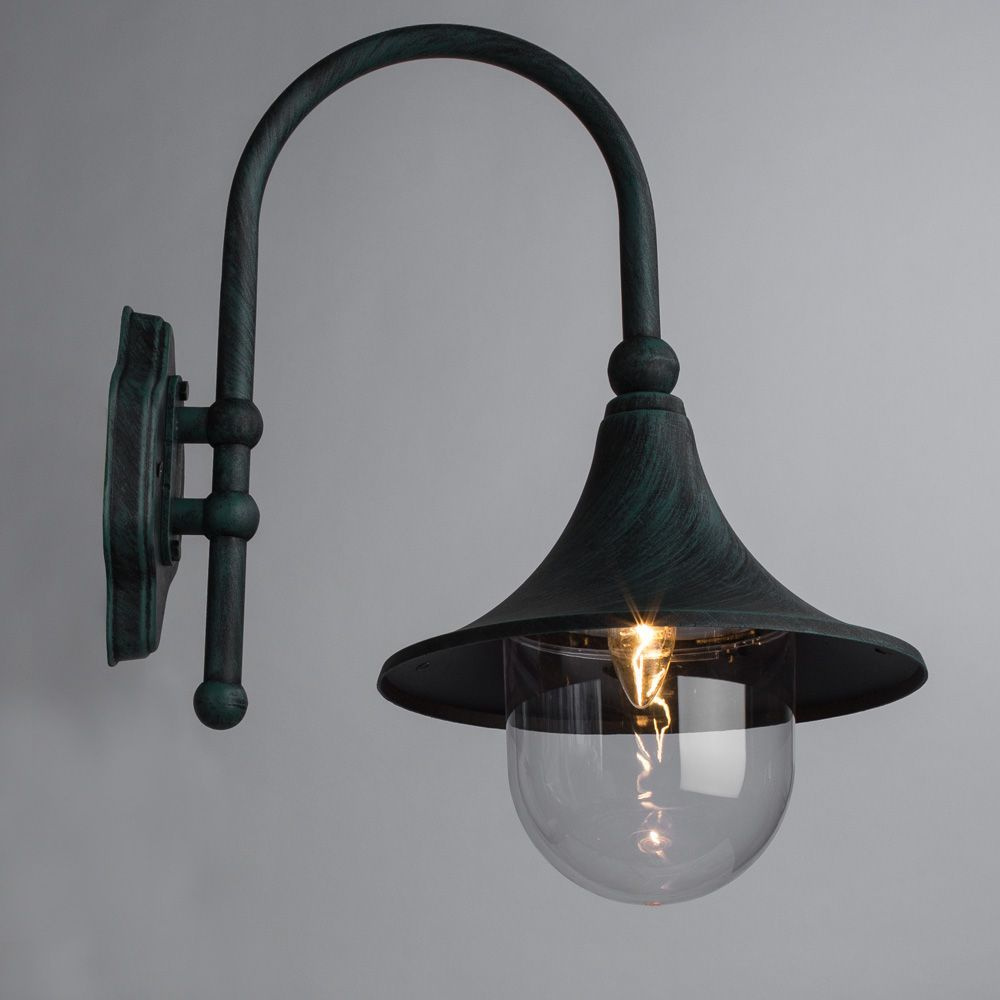 Уличный настенный светильник Arte Lamp Malaga A1082AL-1BG, цвет медь - фото 3