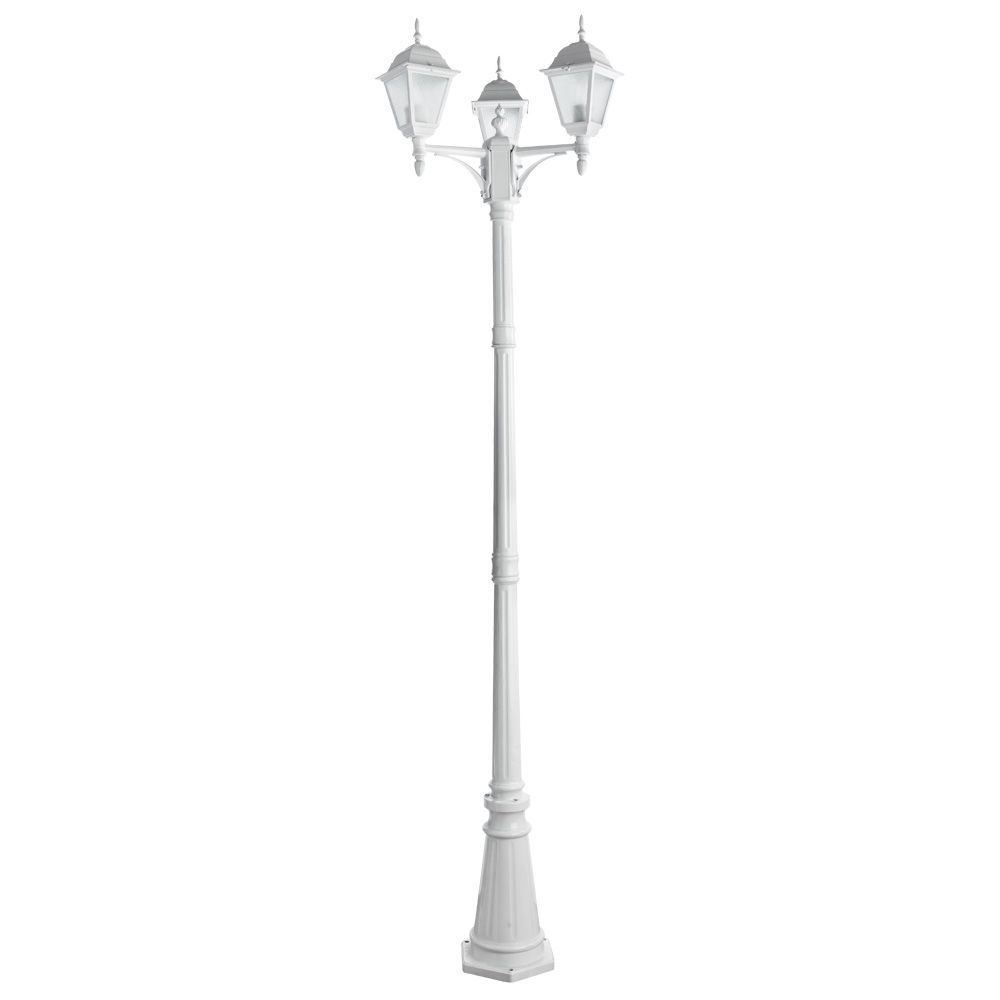 Садово-парковый светильник Arte Lamp Bremen A1017PA-3WH, цвет белый - фото 1