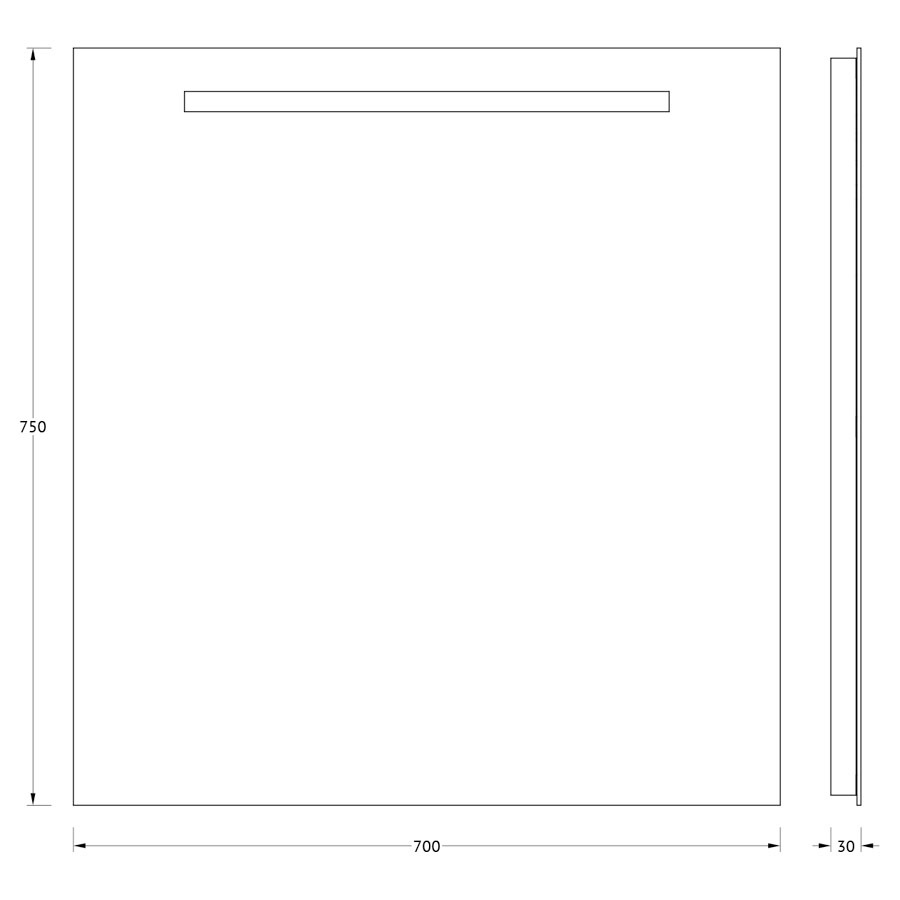 Зеркало Evoform со встроенным LED-светильником 5 W 70х75 см Вид№3