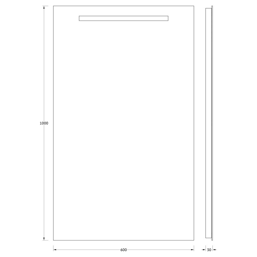 Зеркало Evoform со встроенным LED-светильником 4 W 60х100 см Вид№3