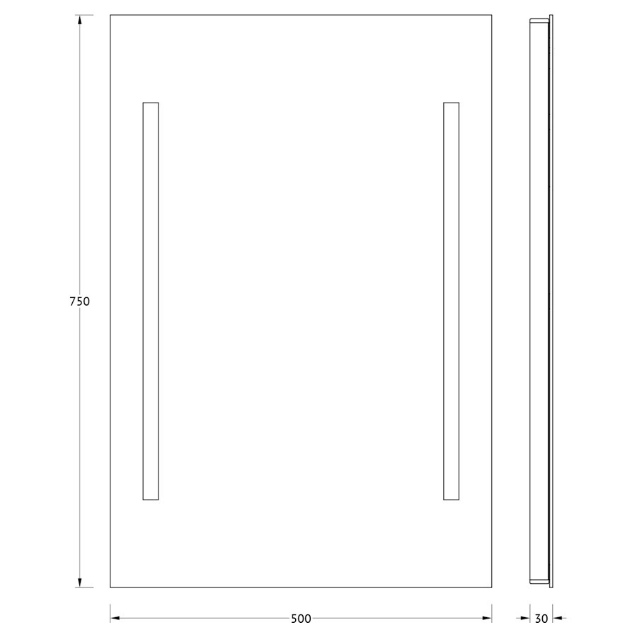 Зеркало Evoform с 2-мя встроенными LED-светильниками 10,5 W 50x75 см Вид№3