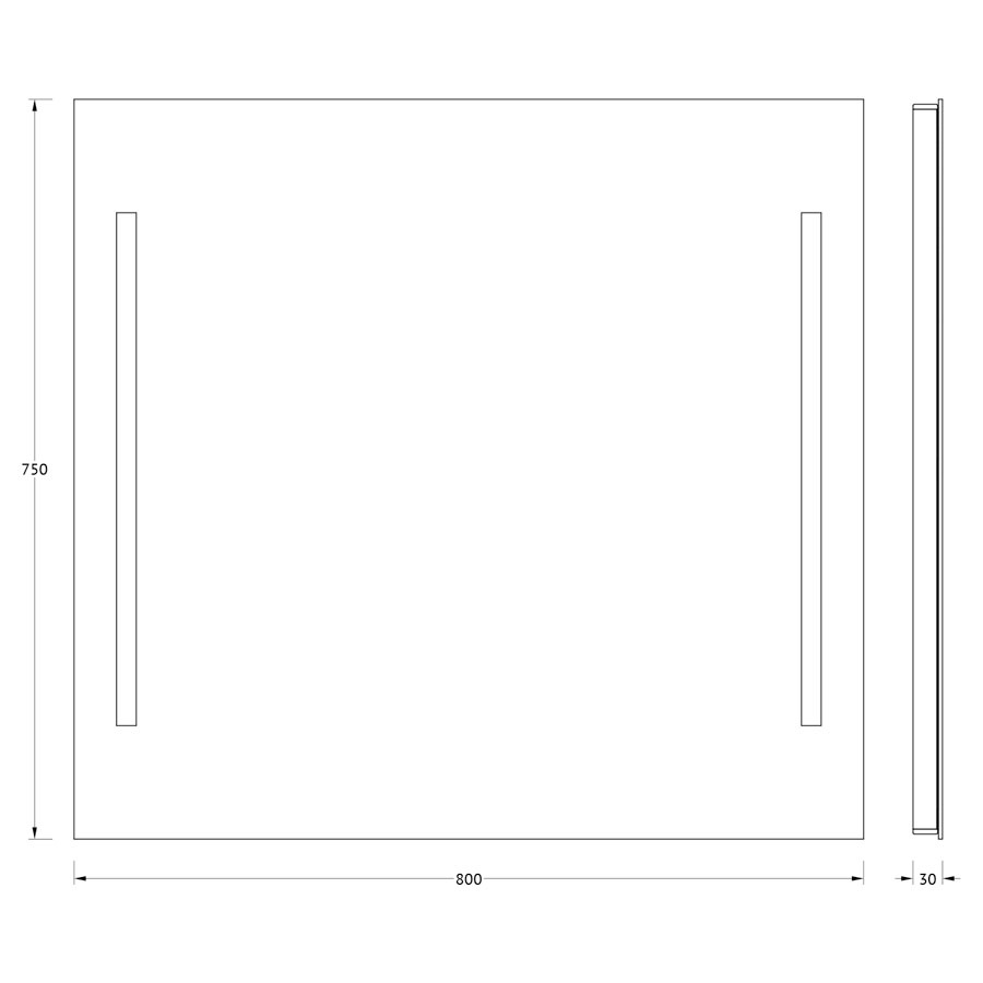 Зеркало Evoform с 2-мя встроенными LED-светильниками 10,5 W 80х75 см Вид№3