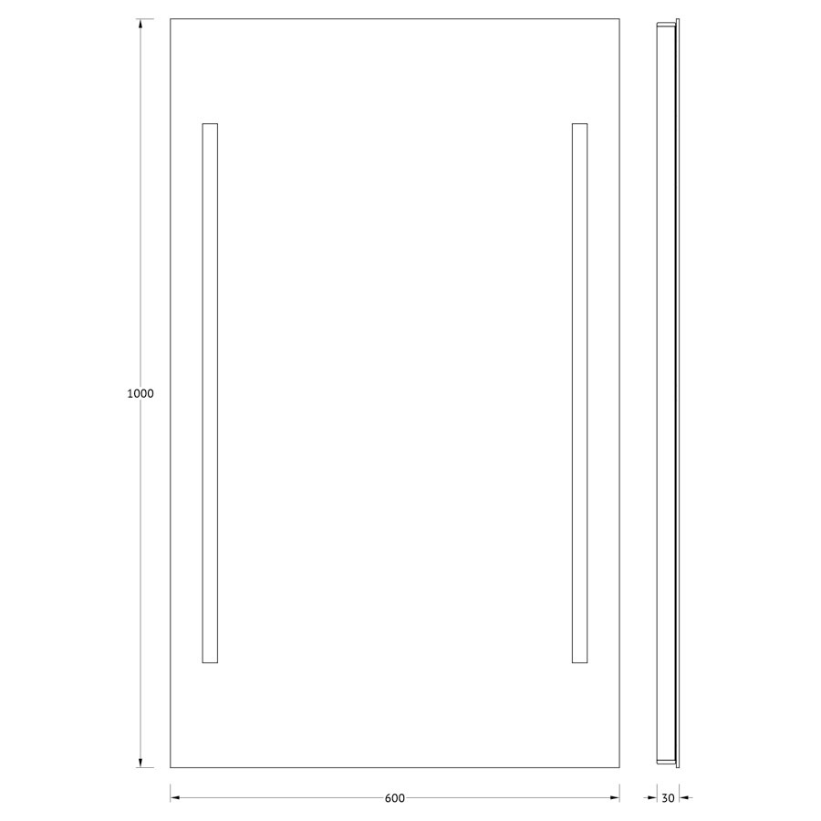 Зеркало Evoform с 2-мя встроенными LED-светильниками 14,5 W 60х100 см Вид№3