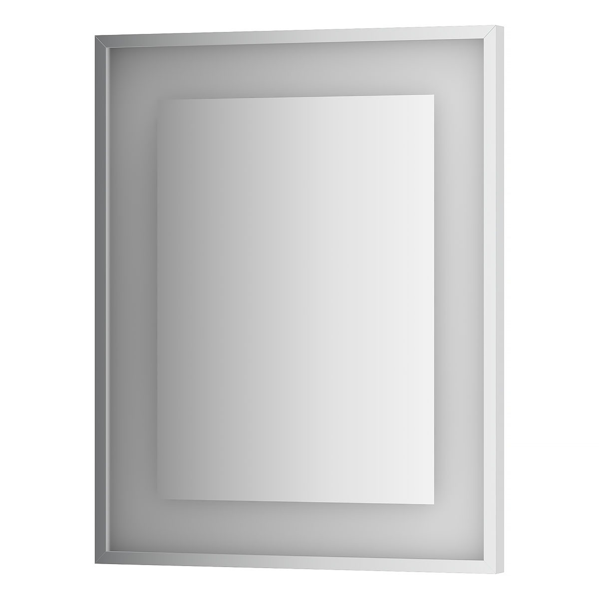 Зеркало Evoform в багетной раме со встроенным LED-светильником 18 W 60x75 см зеркало evoform с полочкой 60 см со встроенным led светильником 4 w 60x75 см