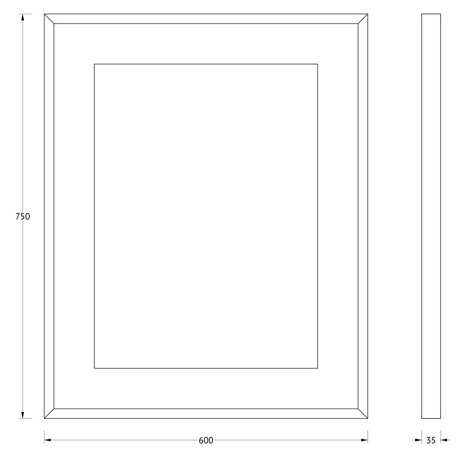 Зеркало Evoform в багетной раме со встроенным LED-светильником 18 W 60x75 см Вид№5