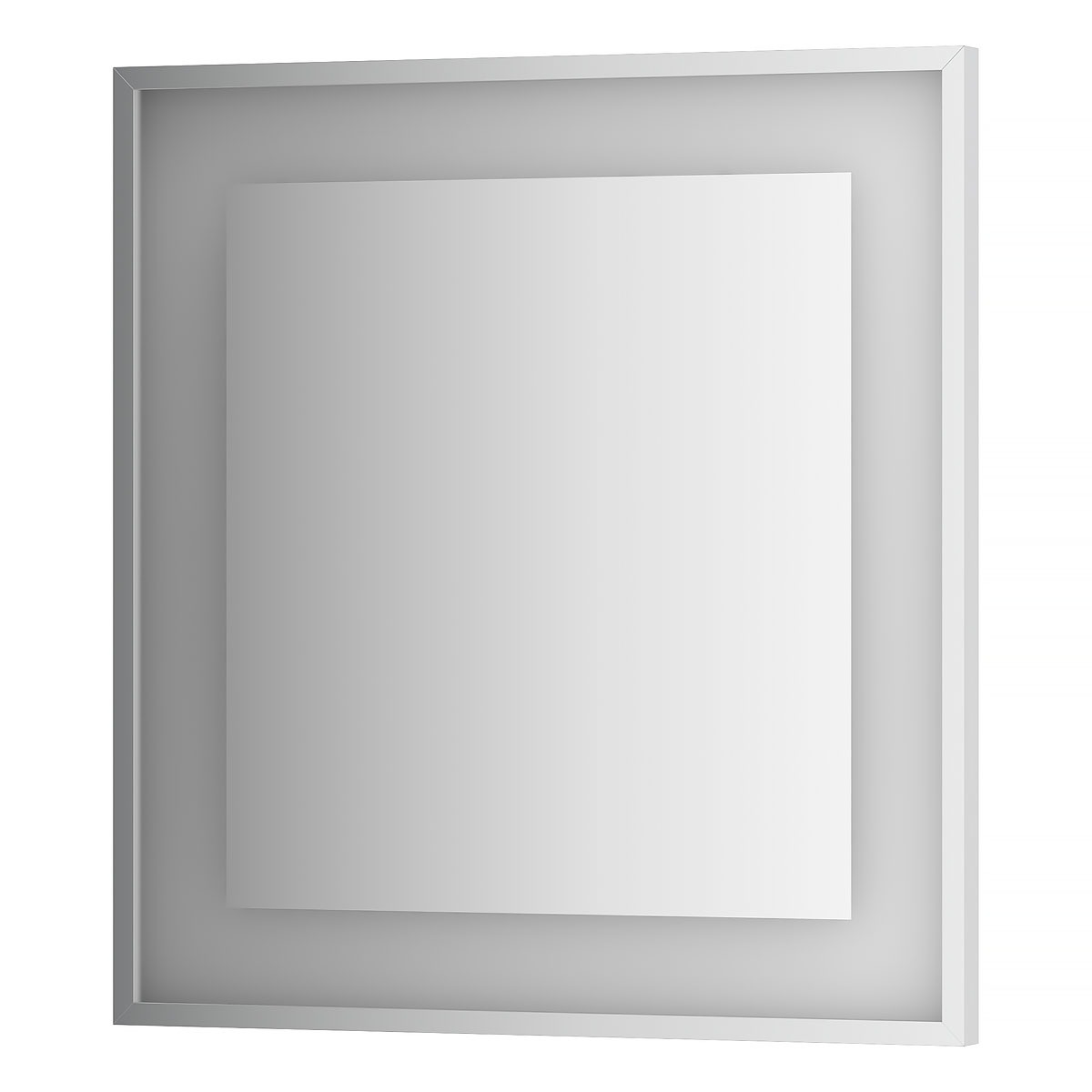 цена Зеркало Evoform в багетной раме со встроенным LED-светильником 20 W 70x75 см