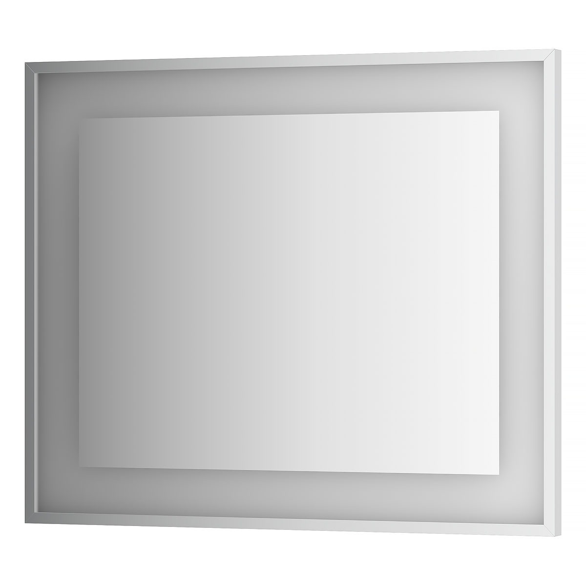 цена Зеркало Evoform в багетной раме со встроенным LED-светильником 24 W 90x75 см