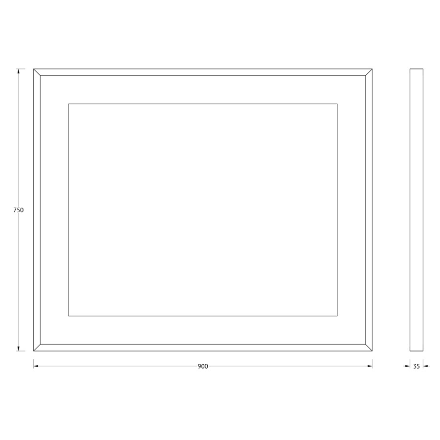 Зеркало Evoform в багетной раме со встроенным LED-светильником 24 W 90x75 см Вид№5