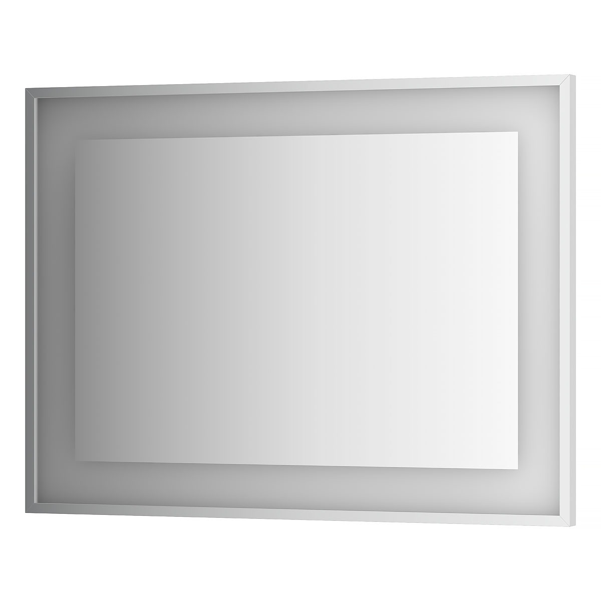 цена Зеркало Evoform в багетной раме со встроенным LED-светильником 25,5 W 100x75 см