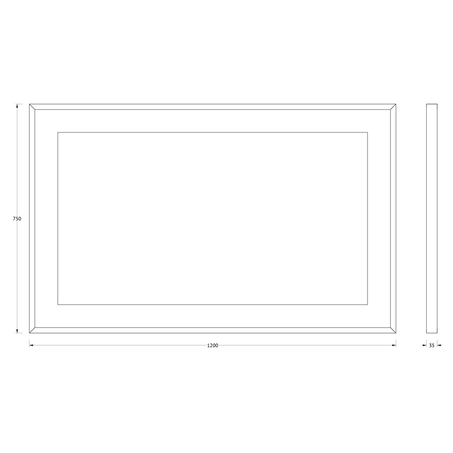 Зеркало Evoform в багетной раме со встроенным LED-светильником 29,5 W 120x75 см Вид№5