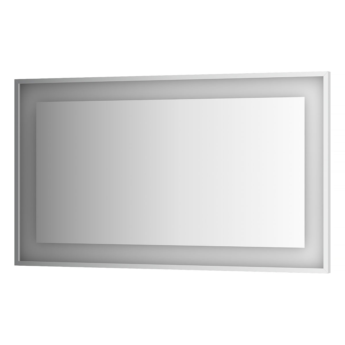 фото Зеркало evoform в багетной раме со встроенным led-светильником 31,5 w 130x75 см