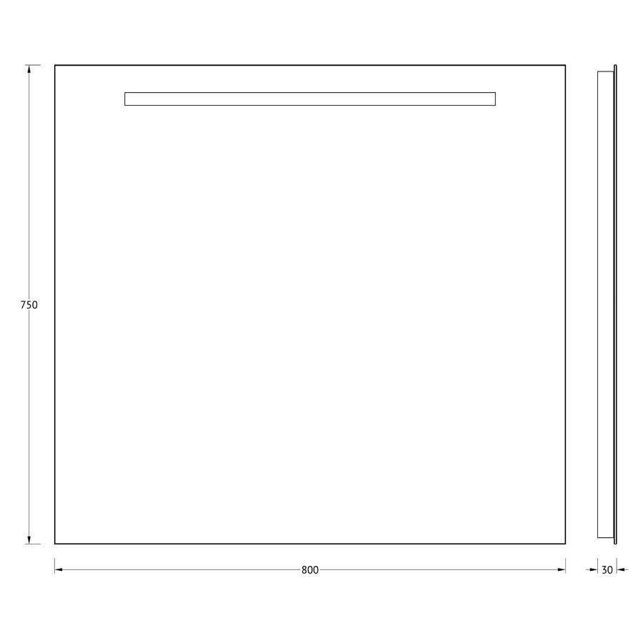 Зеркало Evoform со встроенным LUM-светильником 24 W 80х75 см Вид№3