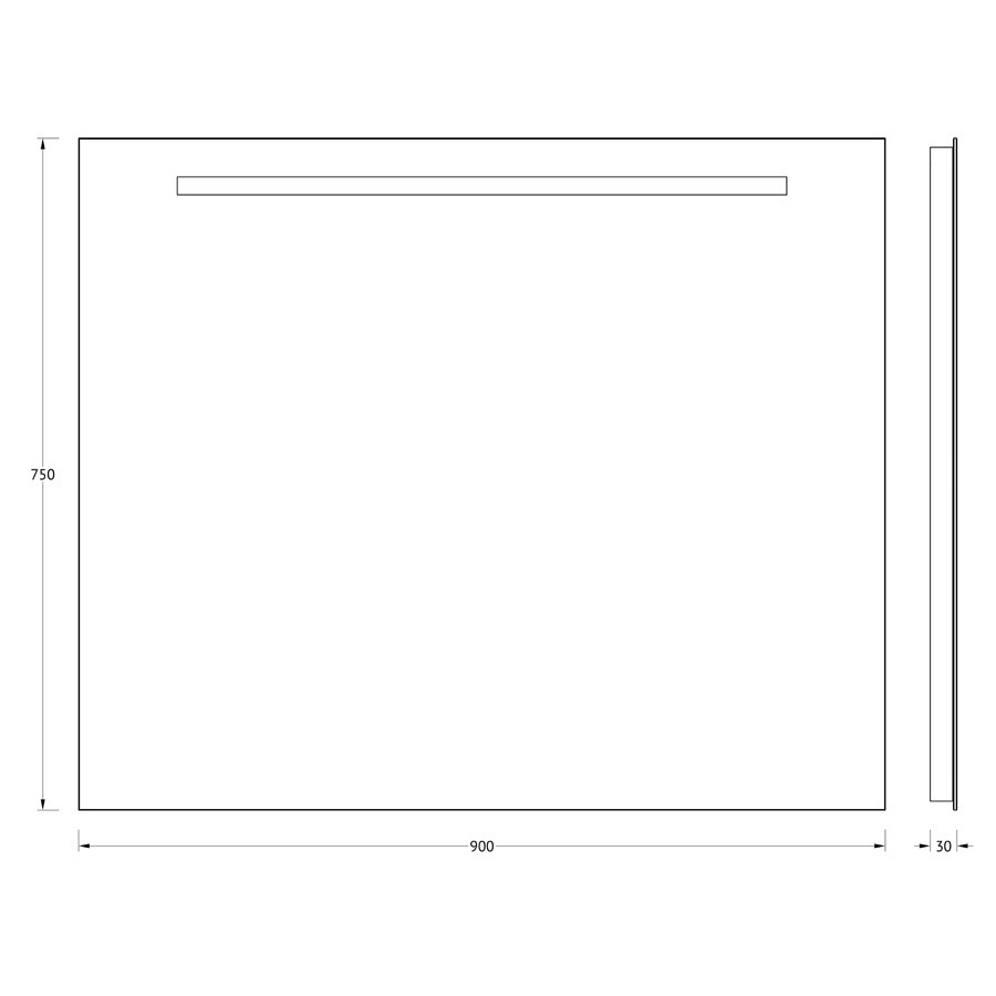 Зеркало Evoform со встроенным LUM-светильником 30 W 90х75 см Вид№3