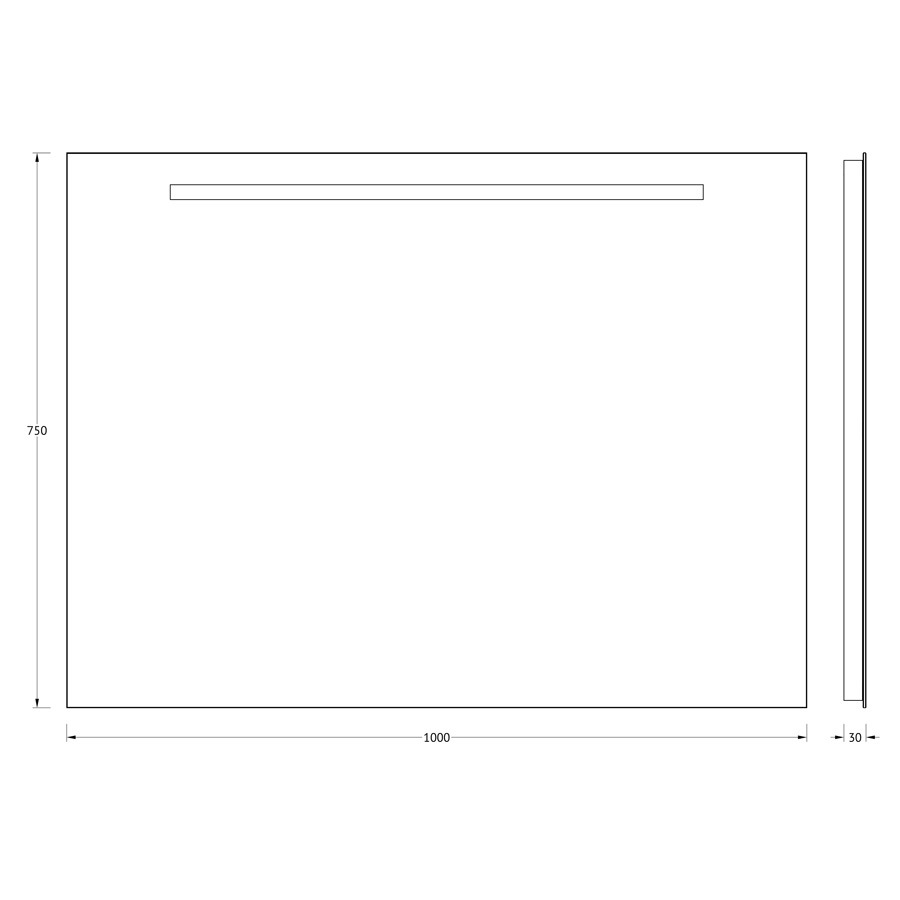 Зеркало Evoform со встроенным LUM-светильником 30 W 100х75 см Вид№3
