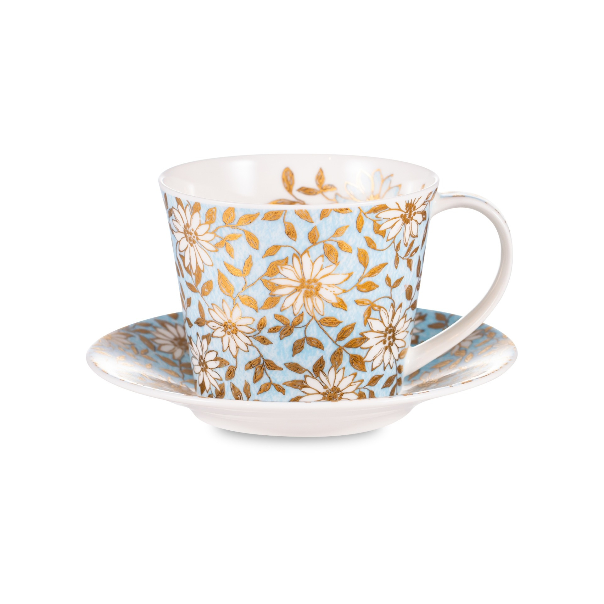 Чашка чайная с блюдцем Dunoon Аква Айлей 350 мл чашка чайная с блюдцем narumi золотой алмаз 240 мл