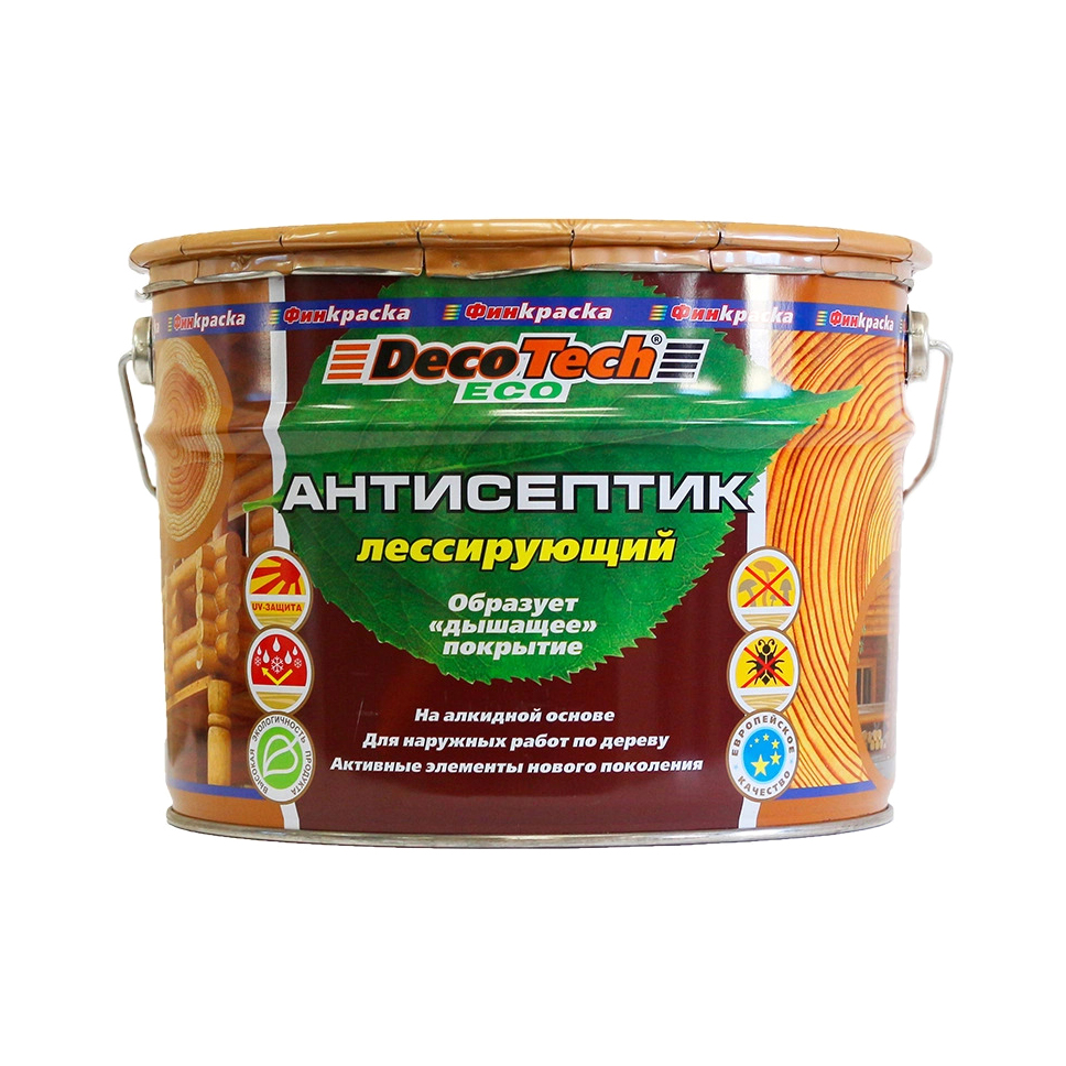 Антисептик Decotech Eco бесцветный 10 л антисептик decotech eco сосна 2 5 л