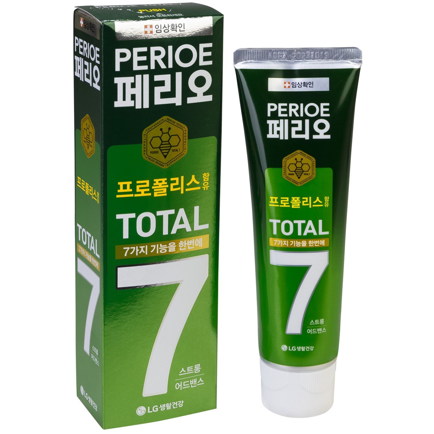 Зубная паста LG Perioe Total 7 Strong Комплексный уход 120 г зубная паста lg perioe pumping cool mint 285г