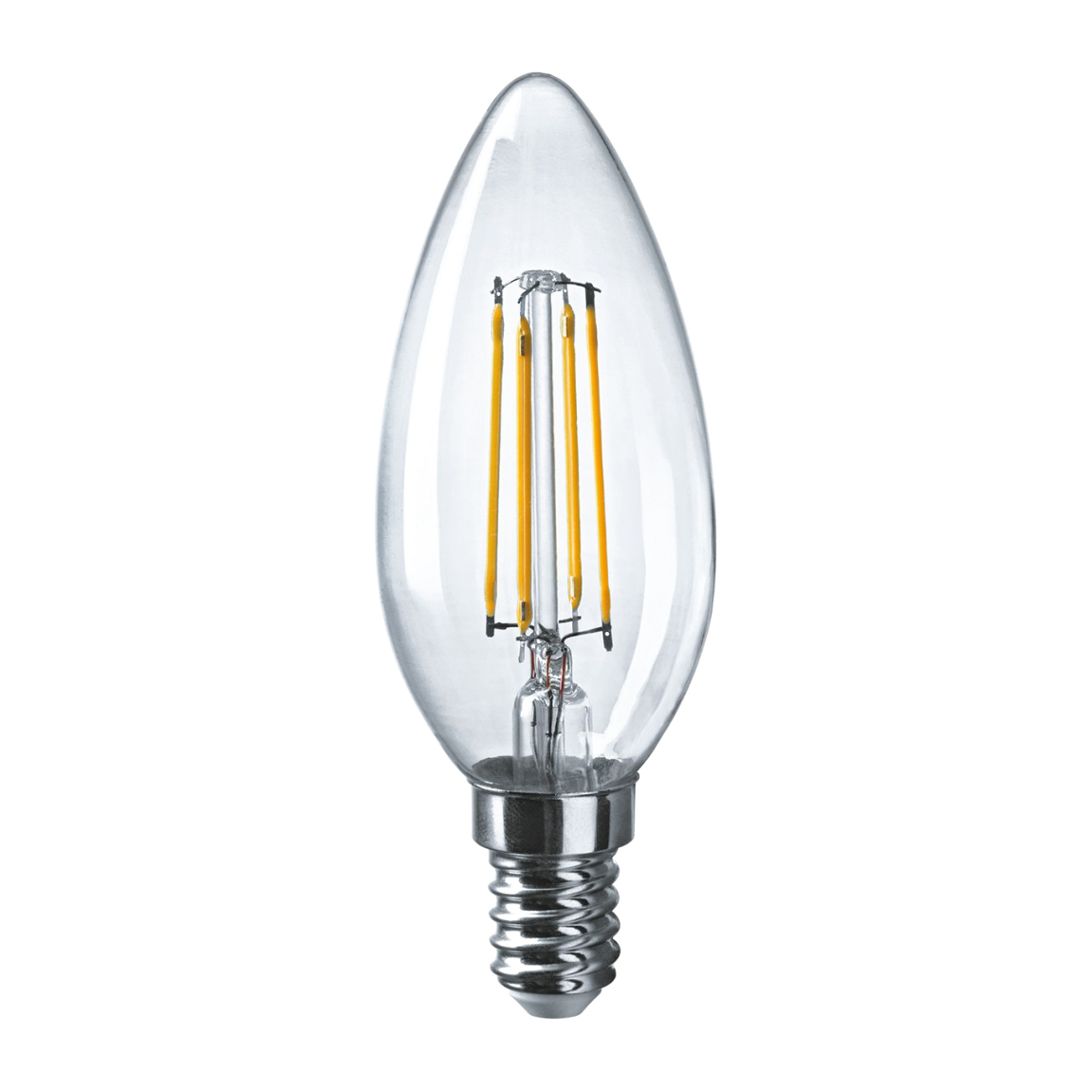 Лампа Navigator filament свеча 6вт e14 тепл. лампа светодиодная b35 11w 860 e14 свеча 880лм эра б0032984 4шт в упак