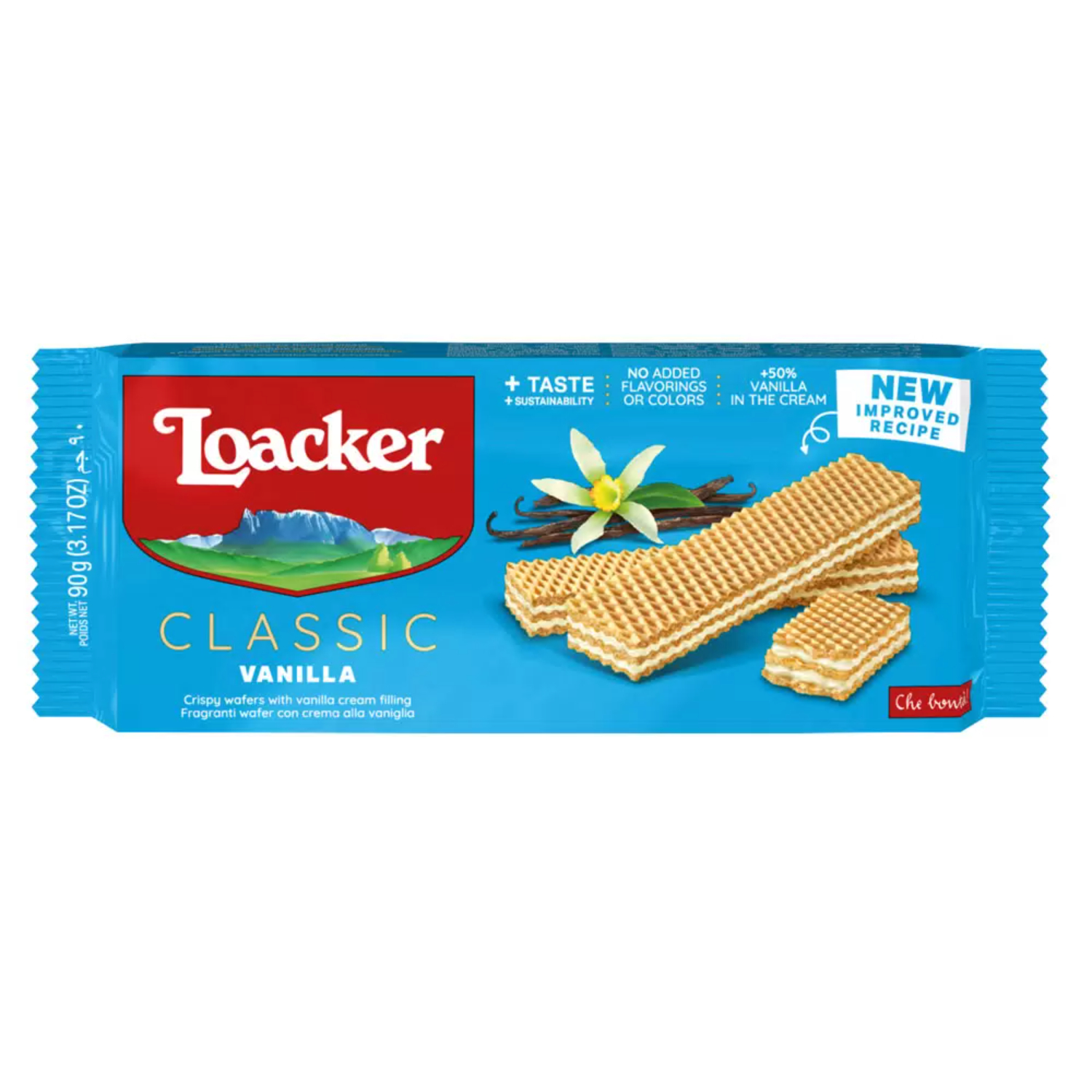 Вафли Loacker классик ваниль 90 г 239₽