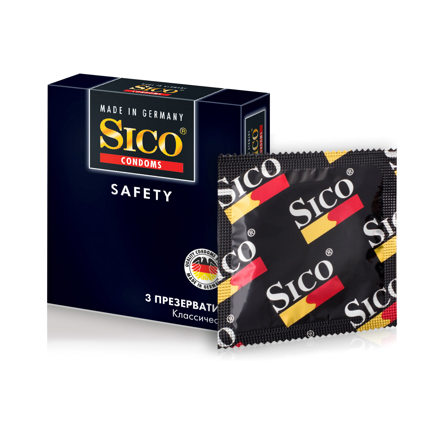 Презервативы SICO Safety 3шт презервативы durex extra safe утолщенные 12 шт